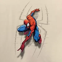 Mens Crew Neck Short Sleeve Spiderman Graphic T-Shirt