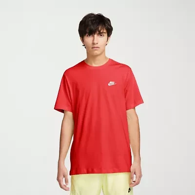 Nike Club Embroidered Logo Mens Crew Neck Short Sleeve Active T-Shirt