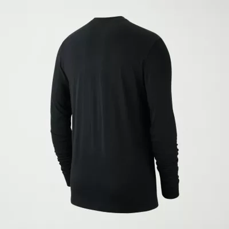 Nike Sportswear Club Mens Crew Neck Long Sleeve Quick Dry Active T-Shirt