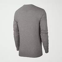 Nike Sportswear Club Mens Crew Neck Long Sleeve Quick Dry Embroidered Active T-Shirt