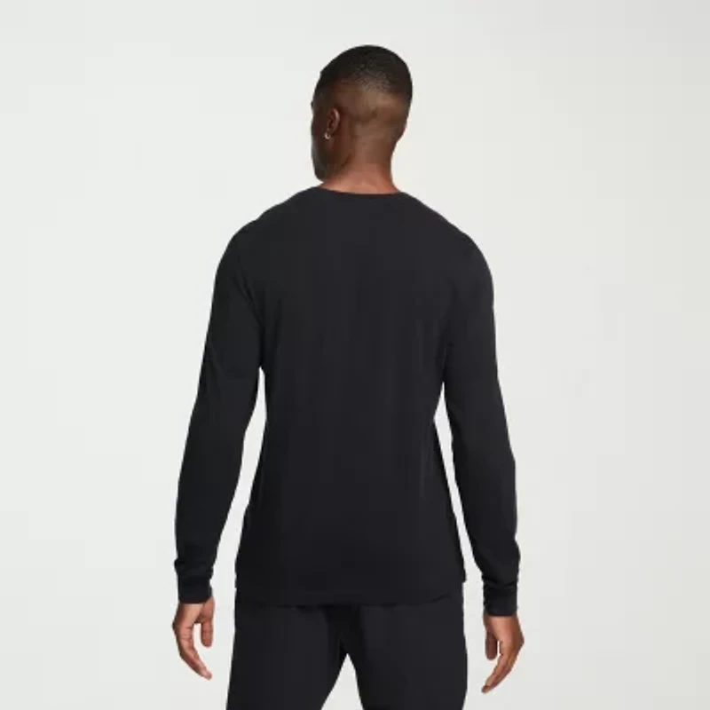 Nike Sportswear Club Mens Crew Neck Long Sleeve Quick Dry Active T-Shirt