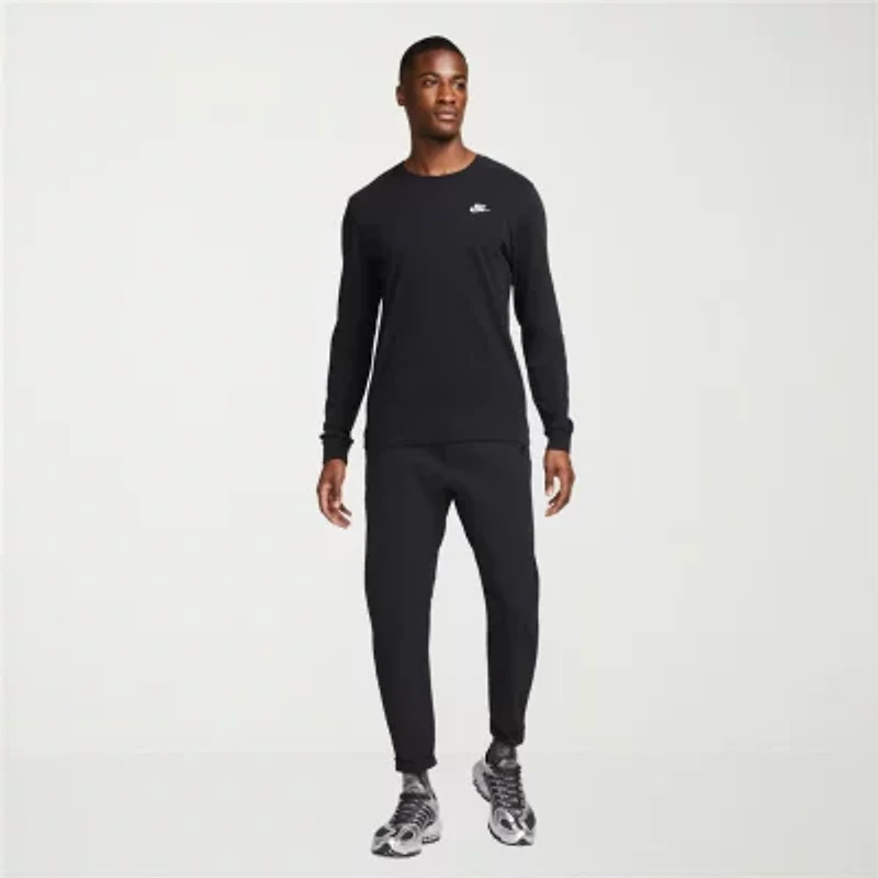 Nike Sportswear Club Mens Crew Neck Long Sleeve Quick Dry Active T-Shirt