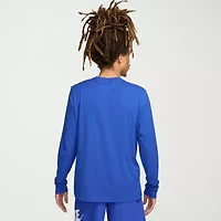 Nike Sportswear Club Mens Crew Neck Long Sleeve Quick Dry Active T-Shirt