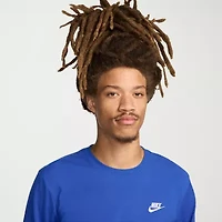 Nike Sportswear Club Mens Crew Neck Long Sleeve Quick Dry Active T-Shirt