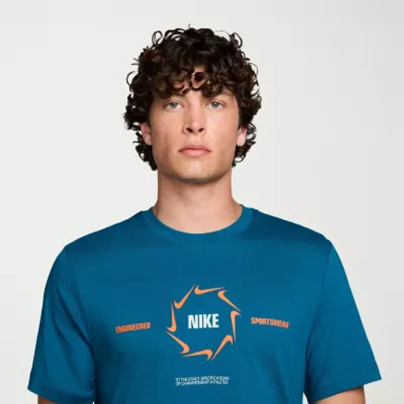Nike Just Do It Mens Crew Neck Short Sleeve Regular Fit Graphic T-Shirt