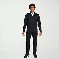 Nike Dri Fit Mens Mock Neck Long Sleeve Active Quarter-Zip Pullover