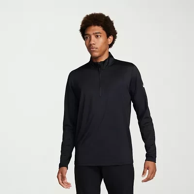 Nike Dri Fit Mens Mock Neck Long Sleeve Active Quarter-Zip Pullover