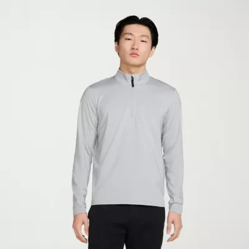 Nike Dri-Fit Mens Mock Neck Long Sleeve Active Quarter-Zip Pullover