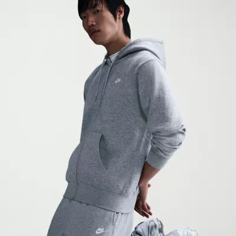 Nike Club Mens Long Sleeve Fleece Zipper Active Hoodie