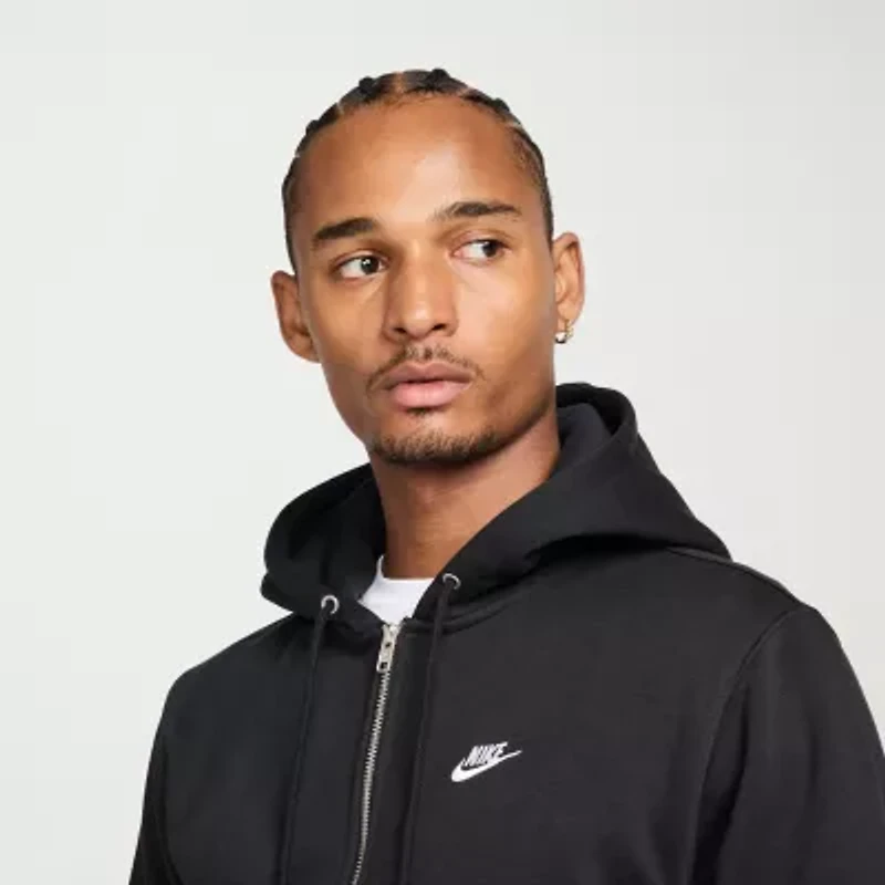 Nike Club Fleece Mens Long Sleeve Zipper Active Hoodie