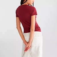 AEROPOSTALE Womens Juniors Round Neck Short Sleeve Regular Fit Graphic T-Shirt