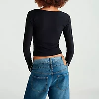 AEROPOSTALE Womens Round Neck Long Sleeve Juniors T-Shirt