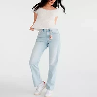 AEROPOSTALE Juniors Womens Highest Rise Relaxed Fit Jean