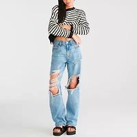 AEROPOSTALE. Juniors Womens High Rise Loose Fit Jean