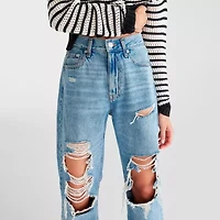 AEROPOSTALE. Juniors Womens High Rise Loose Fit Jean