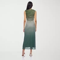 Premier Amour Womens Ombre Sleeveless Midi Sheath Dress