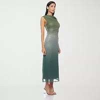 Premier Amour Womens Ombre Sleeveless Midi Sheath Dress