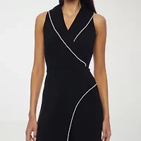 Premier Amour Womens V Neck Sleeveless Jumpsuit