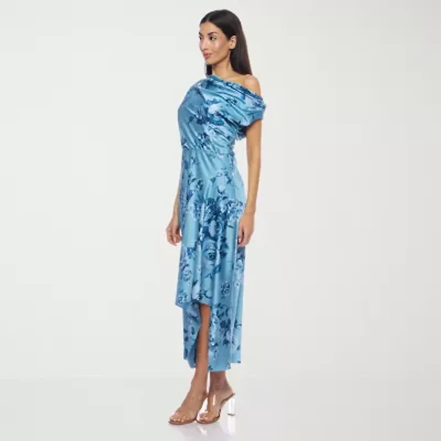 slim fit dress slacks Sylvie Strapless Midi Dress - Sage Botanical main image 0