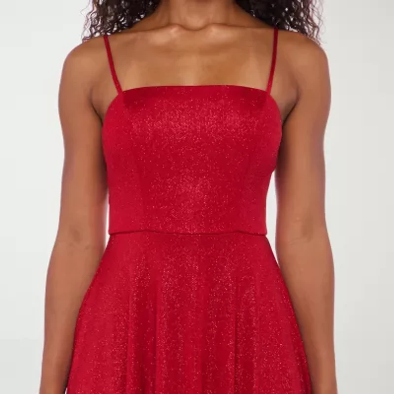 B. Smart Womens Sleeveless Juniors Fit + Flare Dress