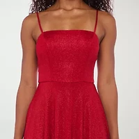 B. Smart Womens Sleeveless Juniors Fit + Flare Dress