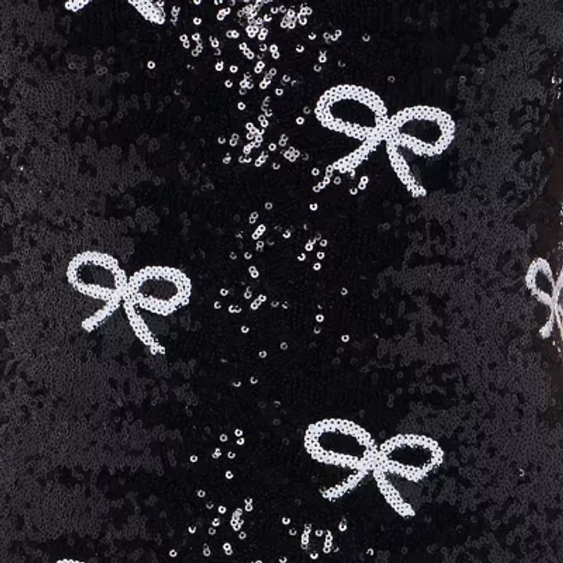 B. Smart Womens Juniors Sleeveless Sequin Bows Bodycon Dress