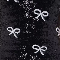 B. Smart Womens Juniors Sleeveless Sequin Bows Bodycon Dress