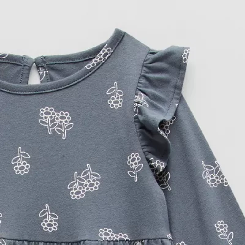 Okie Dokie Toddler & Little Girls Long Sleeve A-Line Dress