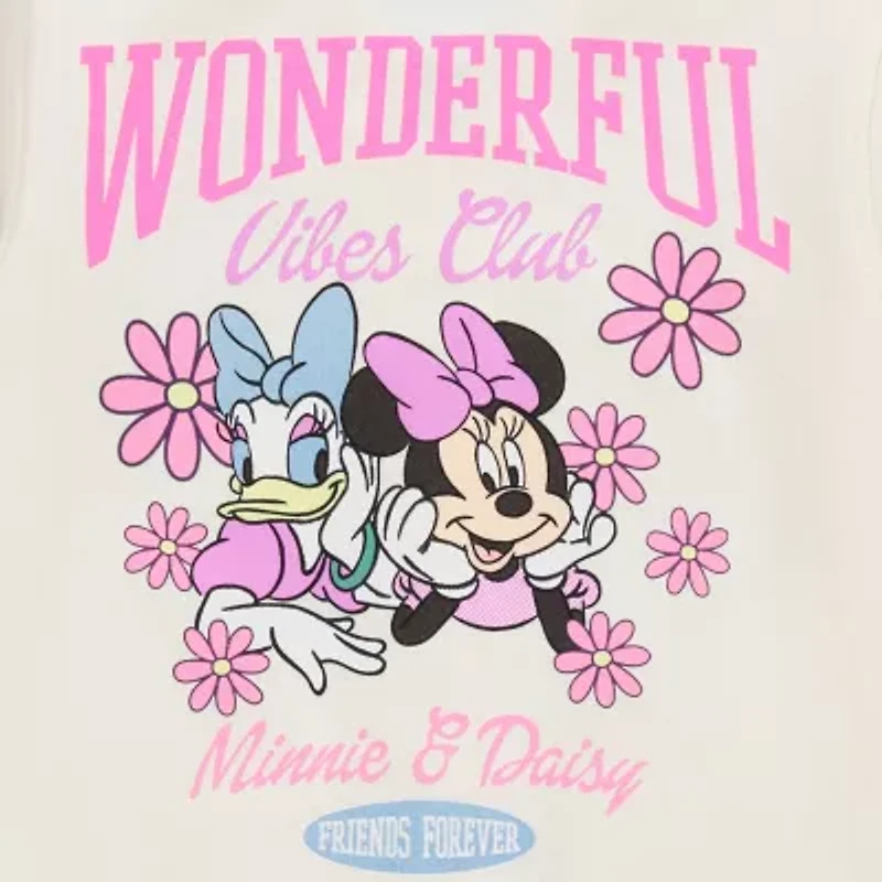 Disney Collection Little & Big Kid Girls Minnie Mouse Fleece Midweight Varsity Jacket