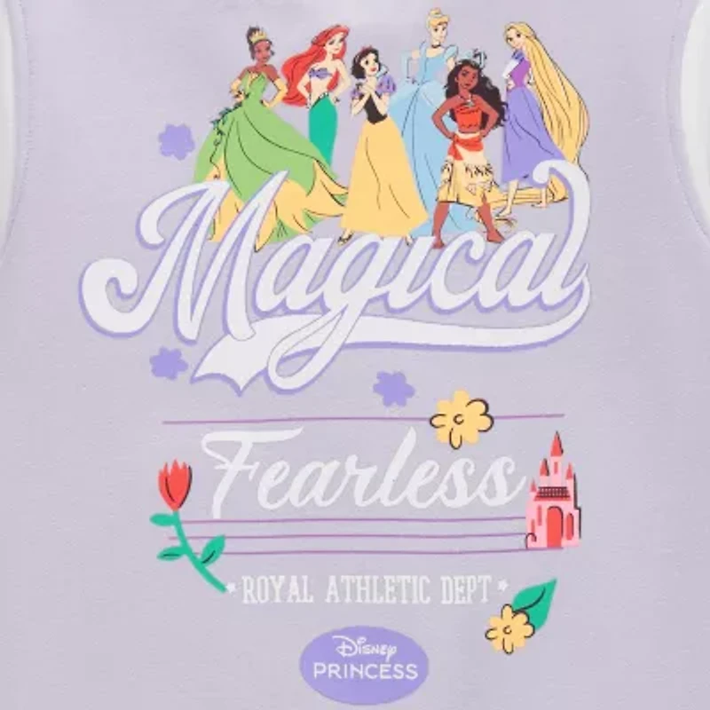 Disney Collection Little & Big Kid Girls Princess Fleece Midweight Varsity Jacket