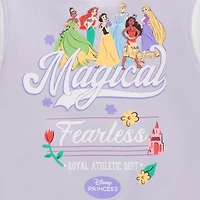Disney Collection Little & Big Kid Girls Princess Fleece Midweight Varsity Jacket