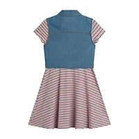 Knit Works Little & Big Kid Girls Short Sleeve Drop Shoulder 2-pc. Dress Set