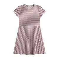 Knit Works Little & Big Kid Girls Short Sleeve Drop Shoulder 2-pc. Dress Set