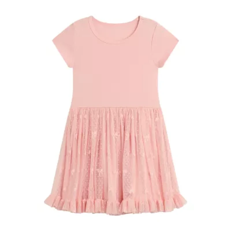 Knit Works Little Girls Short Sleeve Dress Set