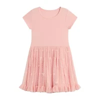 Knit Works Little Girls Short Sleeve Dress Set