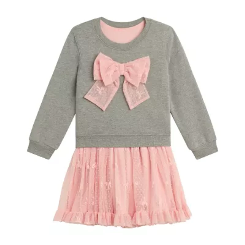 Knit Works Little Girls Short Sleeve Dress Set