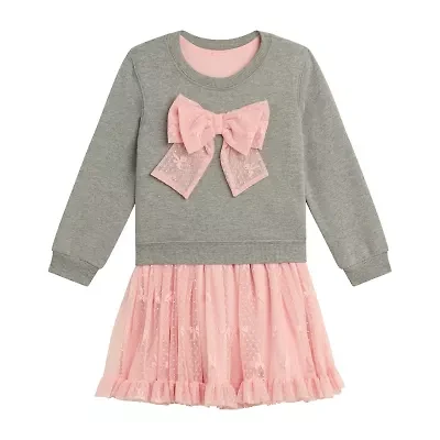 Knit Works Little Girls Short Sleeve Dress Set