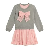 Knit Works Little Girls Short Sleeve Dress Set