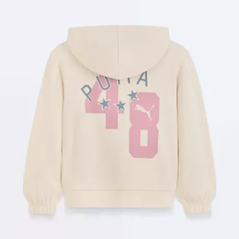 PUMA Big Kid Girls Long Sleeve Fleece Zipper Active Hoodie
