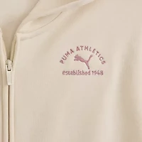PUMA Big Kid Girls Long Sleeve Fleece Zipper Active Hoodie