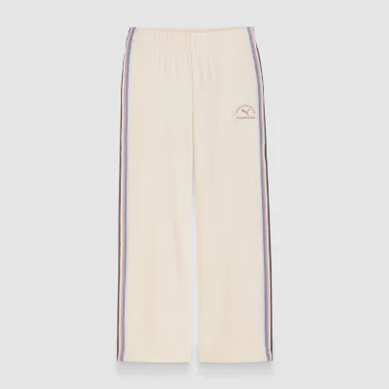 PUMA Big Kid Girls Wide Leg Regular Fit French Terry Pull-On Pant