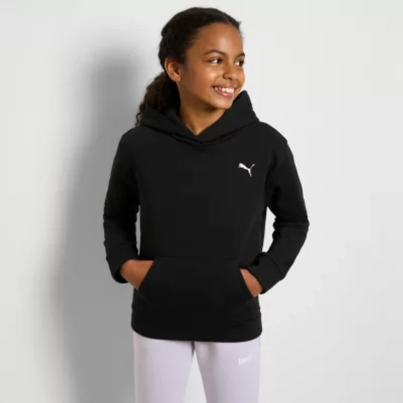 PUMA Big Kid Girls Long Sleeve Fleece Hoodie