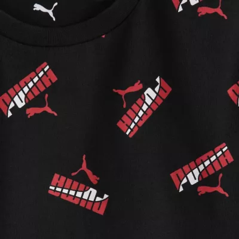 PUMA Big Kid Boys Crew Neck Short Sleeve Regular Fit Graphic T-Shirt