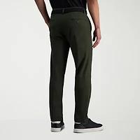 Haggar Sport Travel Performance Mens Comfort Waistband Straight Fit Flat Front Pant