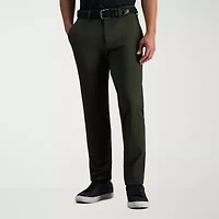 Haggar Sport Travel Performance Mens Comfort Waistband Straight Fit Flat Front Pant