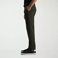 Haggar Sport Travel Performance Mens Comfort Waistband Straight Fit Flat Front Pant