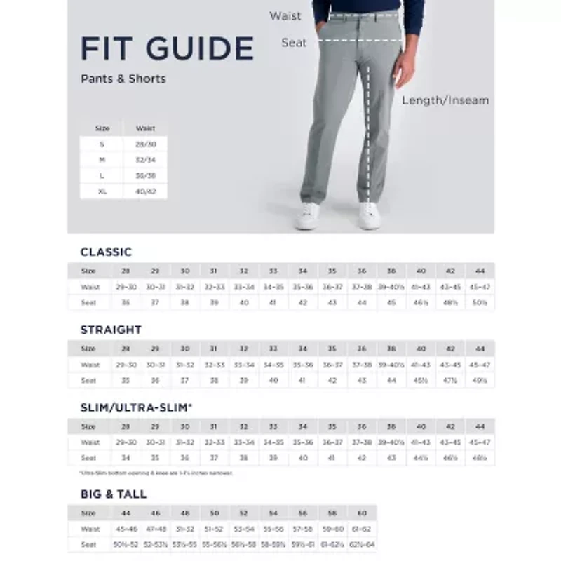 Haggar Sport Travel Performance Mens Comfort Waistband Straight Fit Flat Front Pant