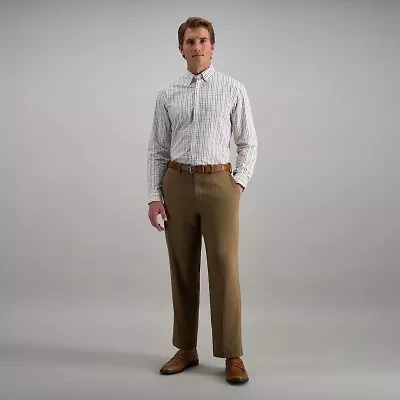 Haggar Cool Right Performance Flex Mens Classic Fit Flat Front Pant