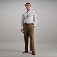 Haggar Cool Right Performance Flex Mens Classic Fit Flat Front Pant