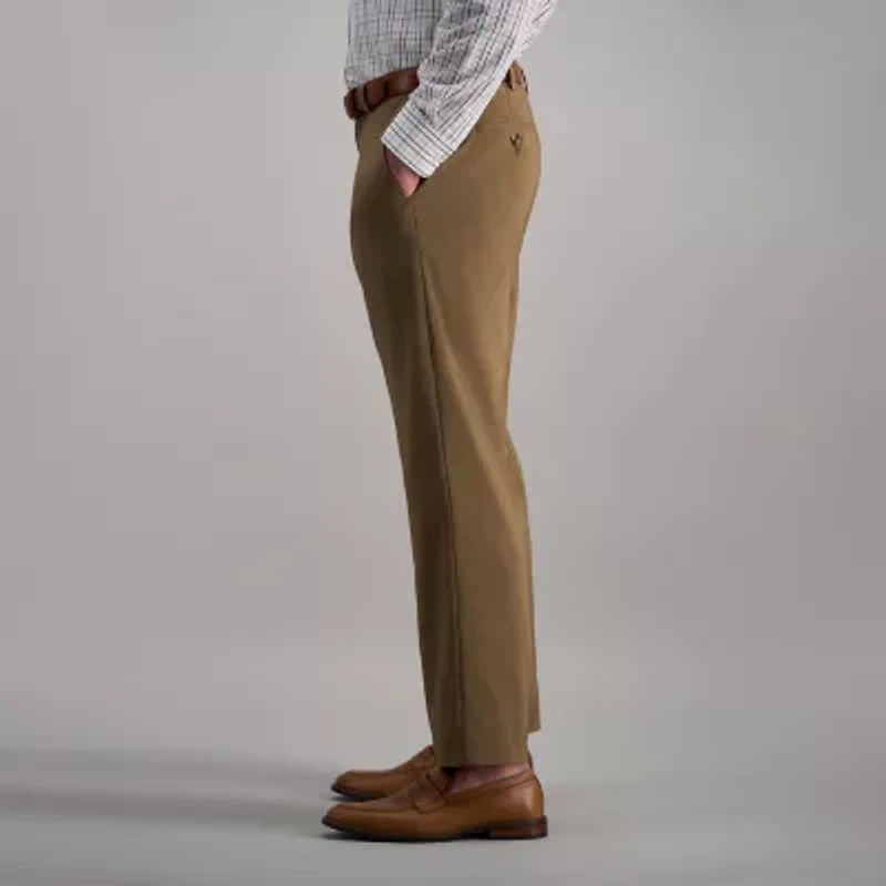 Haggar Cool Right Performance Flex Mens Classic Fit Flat Front Pant